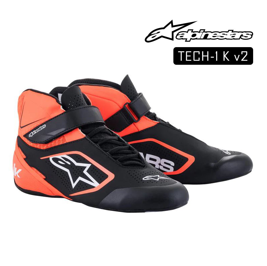 Alpinestars Kart Boot-TECH 1K V2 - Black/Orange/White