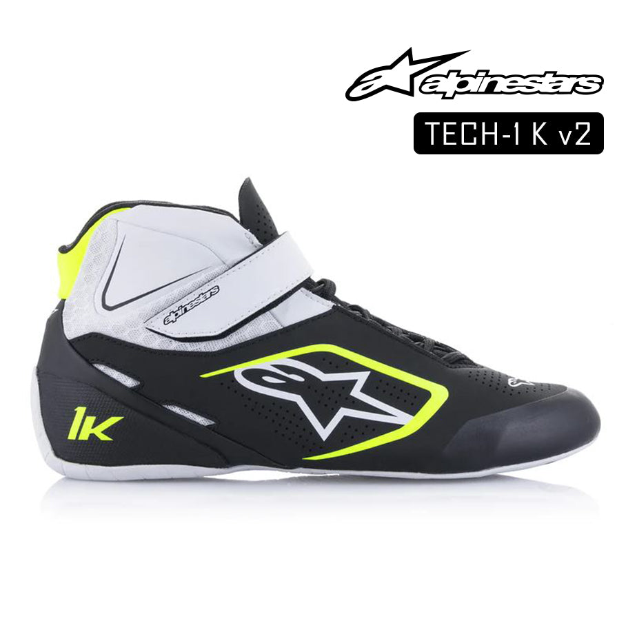 Alpinestars Kart Boot-TECH 1K V2 - Black/White