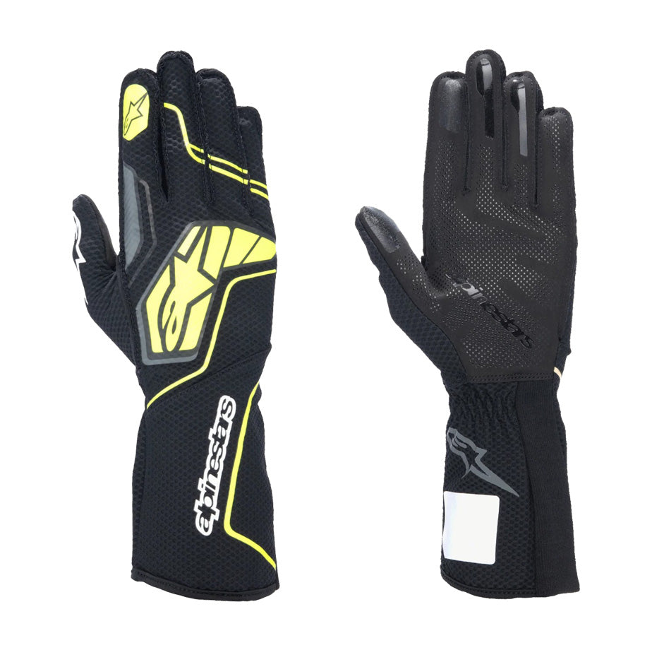 Alpinestars Kart Gloves-TECH 1-KX V4 - Grey/Black/Yellow