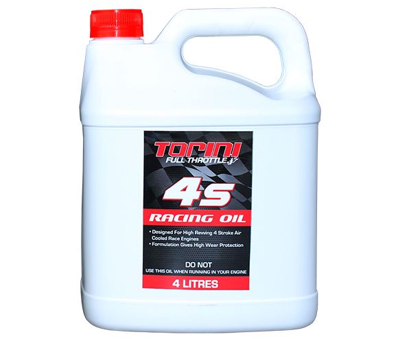 Torini 4S Racing Oil 4LTR — kart oils and lubricants at Velocity Kart Shop