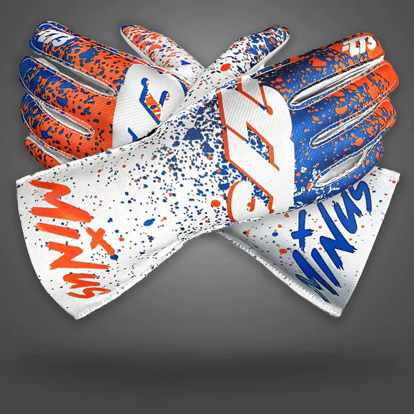 Orange and 2024 white football gloves