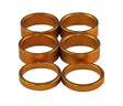 25mm Gold Stub Spacer Kit 6pcs, kart steering and front end part