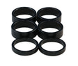 25mm Black Stub Spacer Kit 6pcs, kart steering and front end part