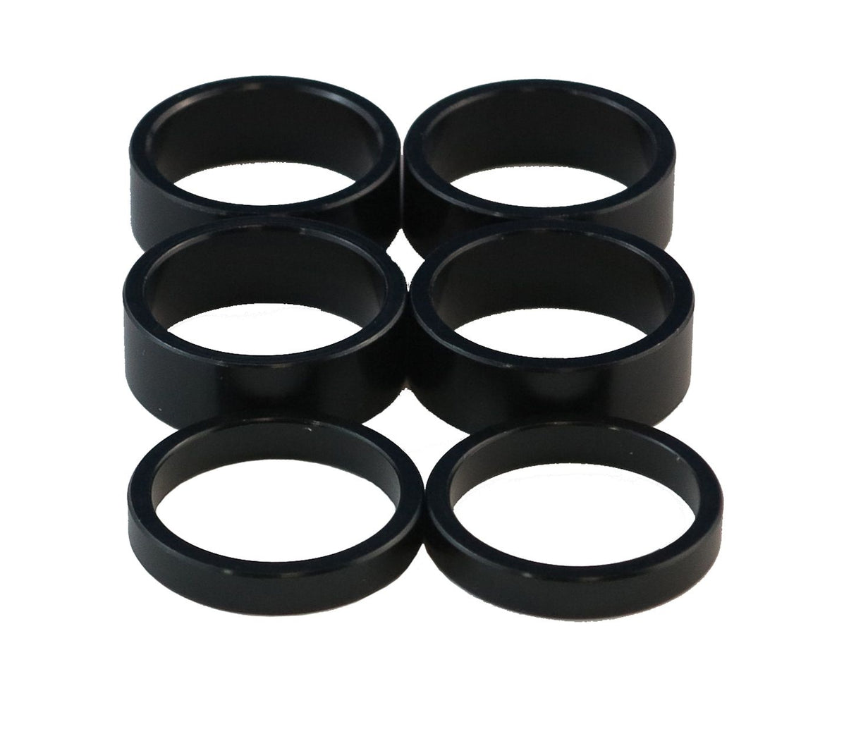 25mm Black Stub Spacer Kit 6pcs, kart steering and front end part