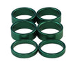 25mm Green Stub Spacer Kit 6pcs, kart steering and front end part