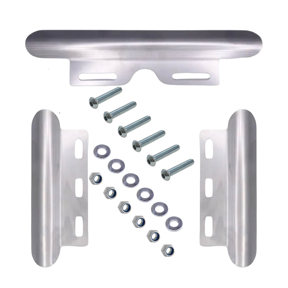 Italsport 3pc Skid Plate Kit Stainless, kart chassis hardware part