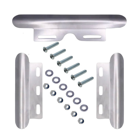 Italsport 3pc Skid Plate Kit Stainless, kart chassis hardware part