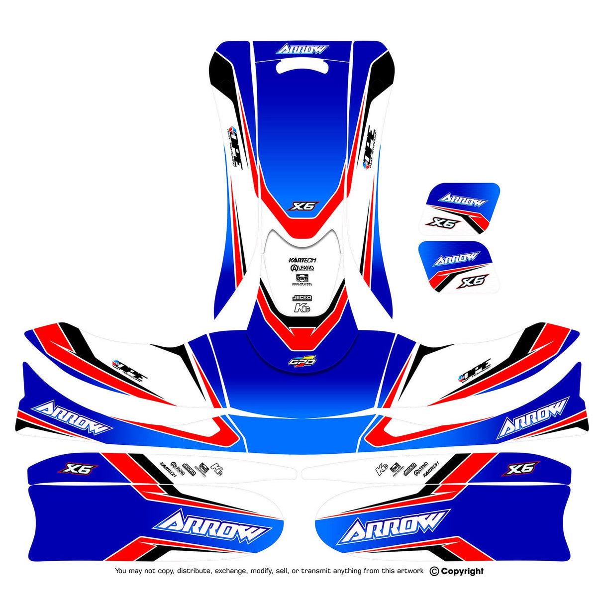 Arrow Sticker Kit X6