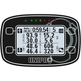 Unipro UniGo One run mode and lap analysis screen