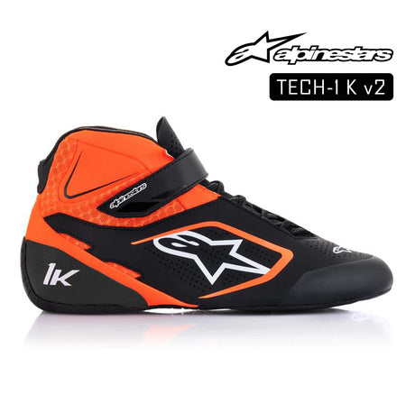 Alpinestars Kart Boot-TECH 1K V2 - Black/White/Yellow