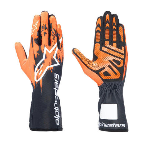 Alpinestars Kart Gloves-TECH 1-K V3 - Black/Orange/White