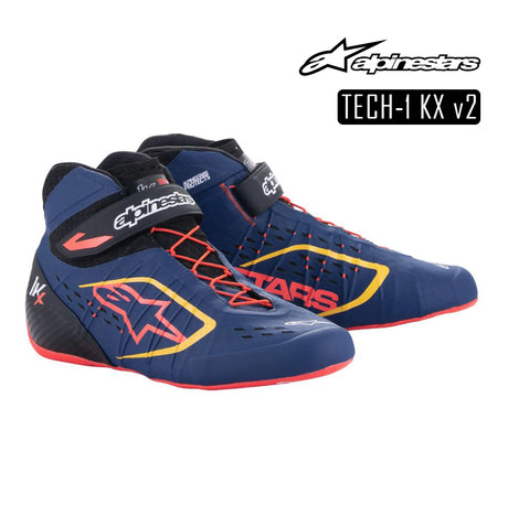 Alpinestars Kart Boot-TECH 1 KX V2 -Blue/Red/Yellow
