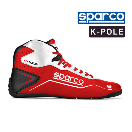 Sparco Kart Boots - K-POLE - Red/White
