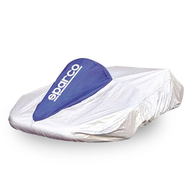 Sparco Kart Cover - Silver with Blue