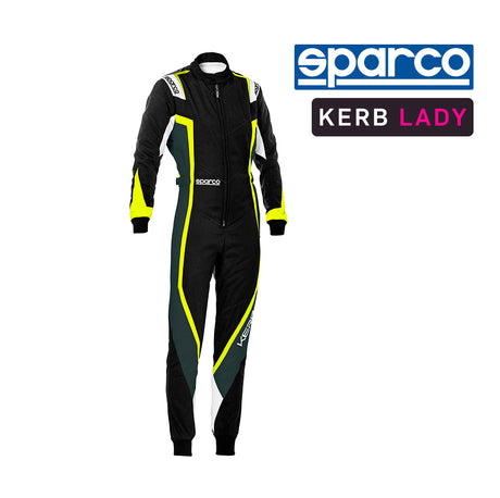 Sparco Kart Suit - KERBLADY2020-Black/Yellow-120